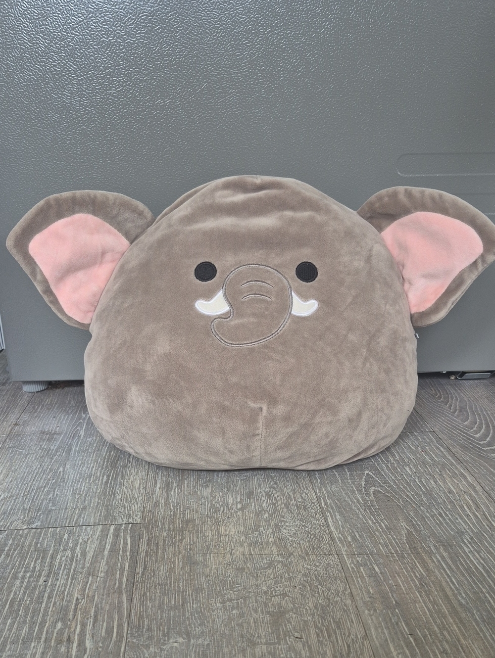 Squishmallow Elephant- Gray with Pink Ears
